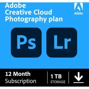 Adobe Creative Cloud Photography Plan 1TB storage Windows/macOS, 1 User