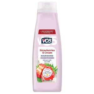 Alberto VO5 Strawberries & Cream Nourishing Hair Conditioner with Soy Milk, 98% Naturally Derived, Paraben Free, Vitamin-Enriched Formula for Soft, Healthy Hair