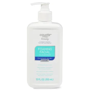 Equate Foaming Facial Cleanser for Face Care of Normal to Oily Skin, 12 fl oz, Compare to CeraVe® Foaming Facial Cleanser