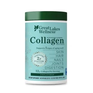 Great Lakes Wellness Collagen Peptides Daily Wellness Marine Powder, Unflavored 8 oz