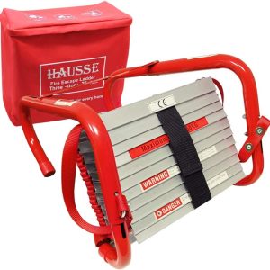 Hausse Retractable 3 Story Fire Escape Ladder, 25 Feet