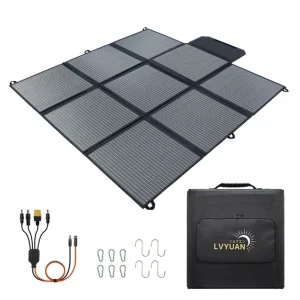 LVYUAN 400 Watt Foldable Solar Panel Kit, Portable Solar Charger Waterproof IP67 Solar Generator with MC4 Connector for Power Station, Camping, RV, Boat & Emergency