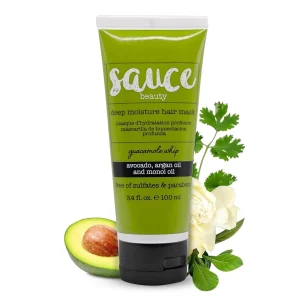 Sauce Beauty Guacamole Whip Hair Mask for Dry, Damaged & Frizzy Hair, 3.4 fl oz