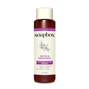 Soapbox Biotin & Superfruit Volumizing Shampoo with Elderberry and Plum Oil, 16 fl oz