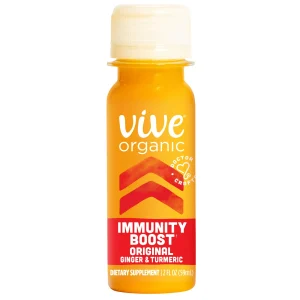 Vive Organic Immunity Boost Shot, Original Ginger and Turmeric Wellness Shot, 2 fl oz Bottle